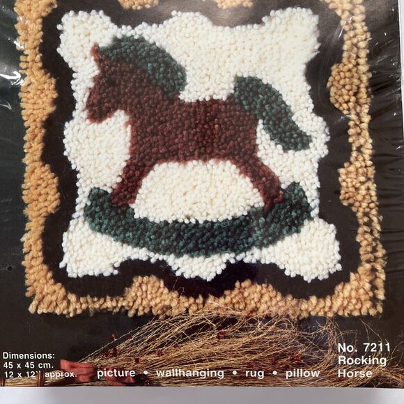 McNeill Latch Hook Kit Beginner Rocking Horse 7211 Age 8 Up 12x12 In Craft - Picture 4 of 10